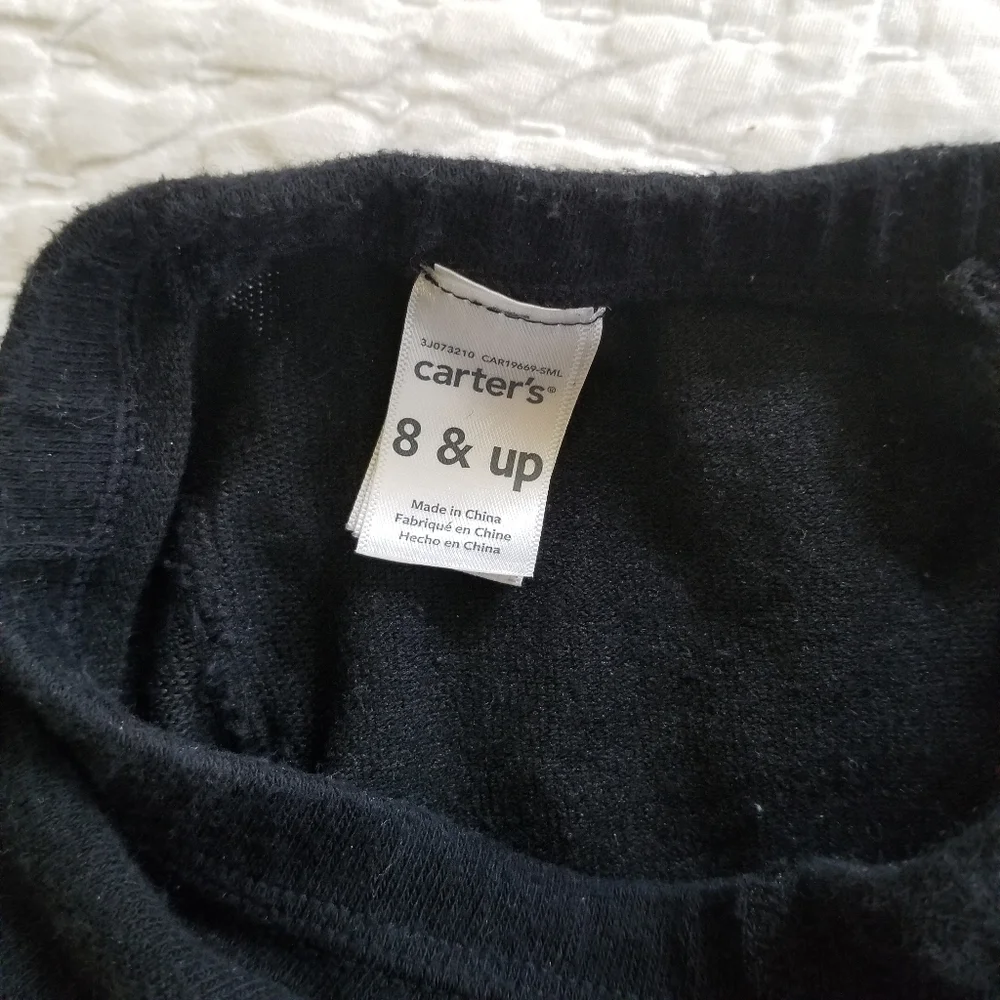Carter's Black Ribbed Tights size 8&Up